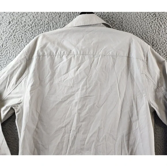 Michael Kors Long Sleeve Shirt Jacket Men's S Aluminum Pockets Button Closure